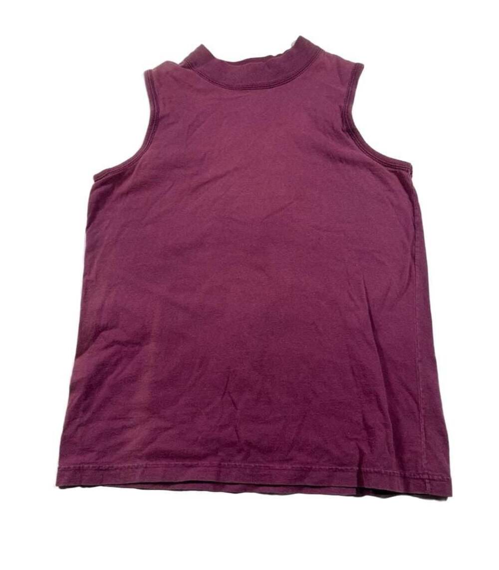 Sostanza Contemporary Apparel Vintage 100% Cotton Mock Neck Tank Top Burgundy Si